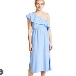 NWT- Club Monaco Hanitah Baby Blur One Shoulder Dress Womens Size 0